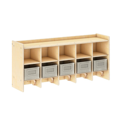 G80421 EdQ 10-Section Wall Mounted Locker Natural Silo 1 Main | Natural