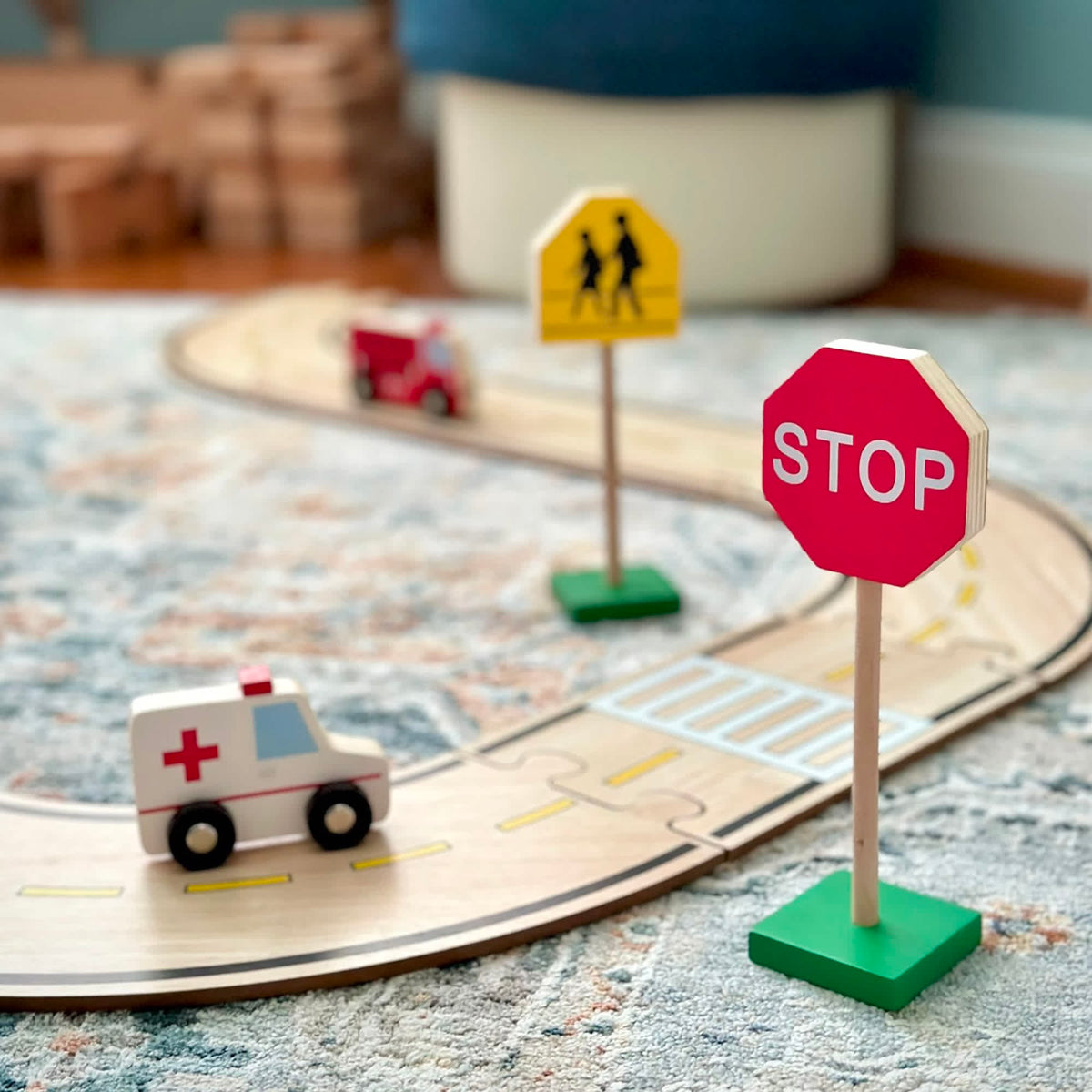 G309 7in Block Play Traffic Signs Env TEMPORARY