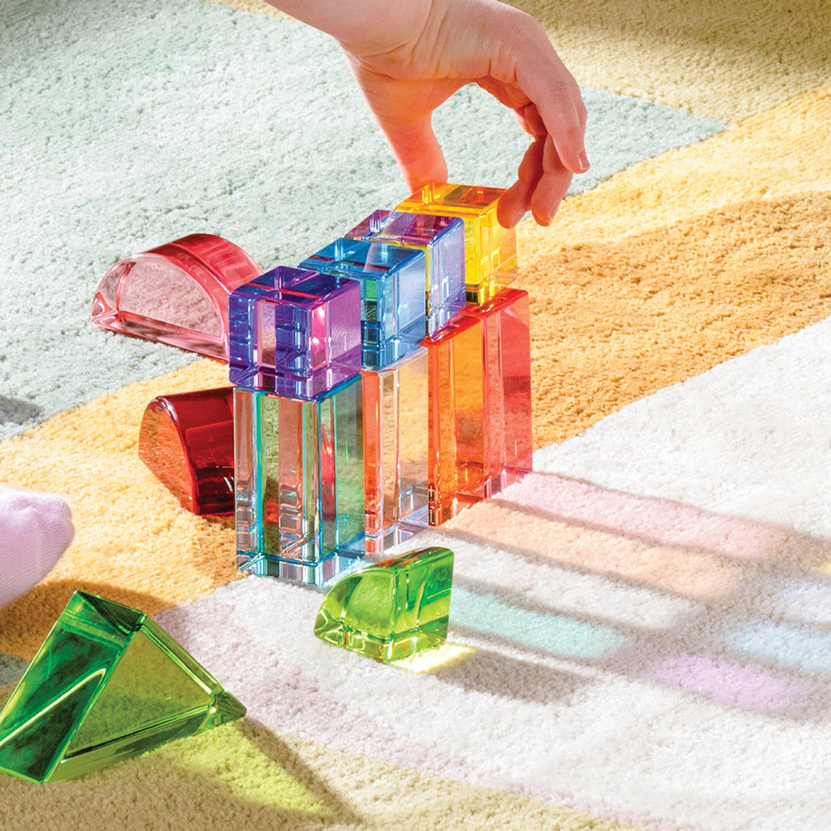 G6830 Acrylic Rainbow Unit Blocks Set of 16 Lifestyle 6629