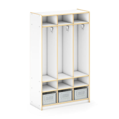 G80410 EdQ 3-Section Locker White Silo 1 Main | White