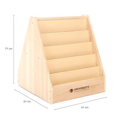U21102 5-Self Book Display-Double-Sided-Maple-Dimension Images cm