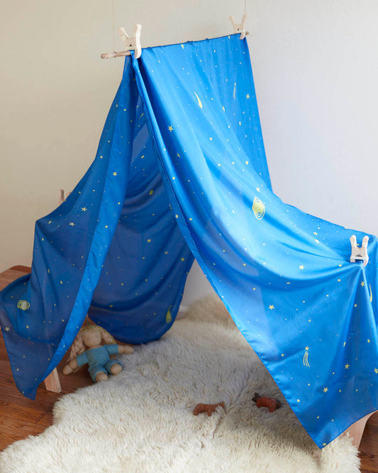 A picture of blue canopy