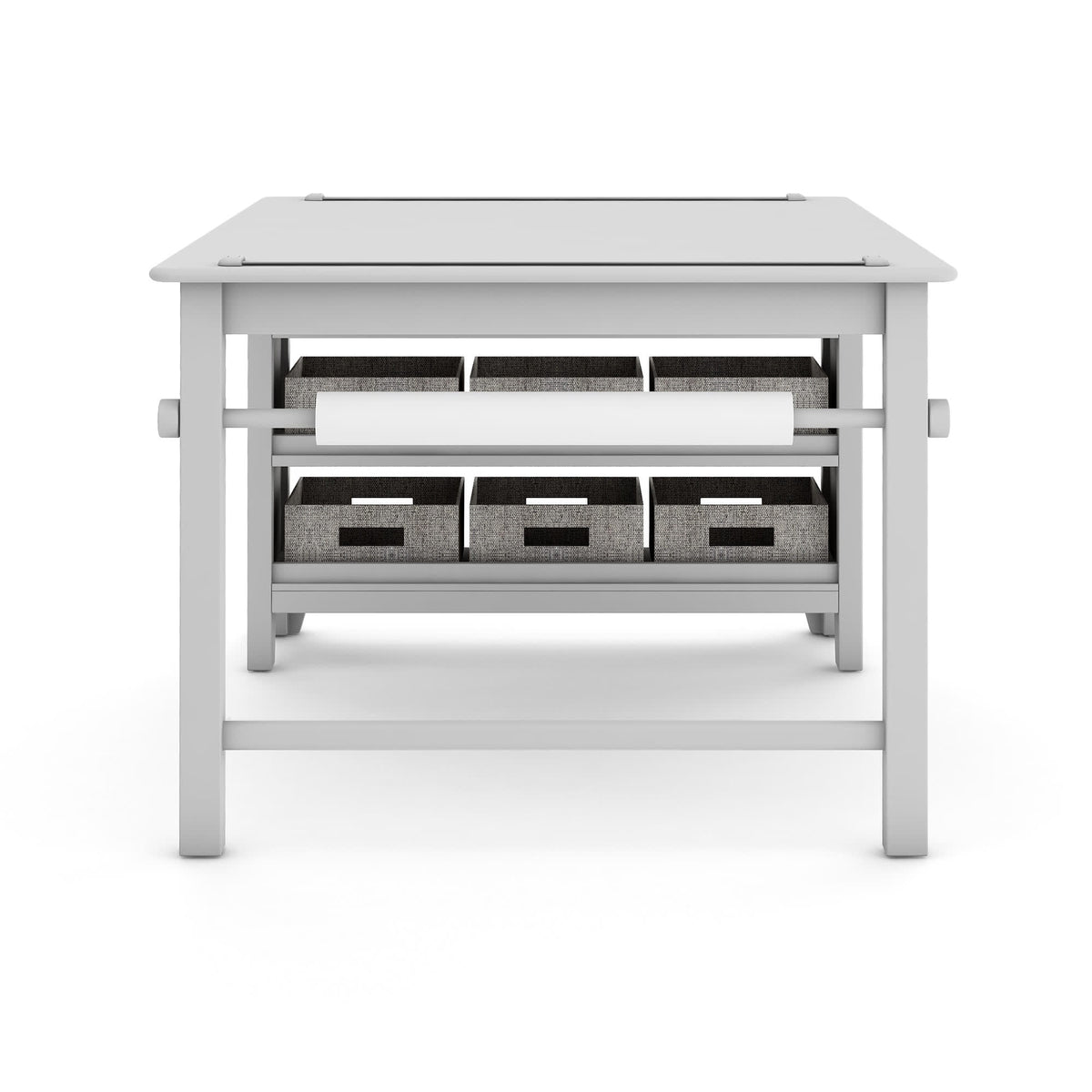 G76909 Martha Stewart Living and Learning Kids' Art Table and Stool Set Gray Side 2 | Gray