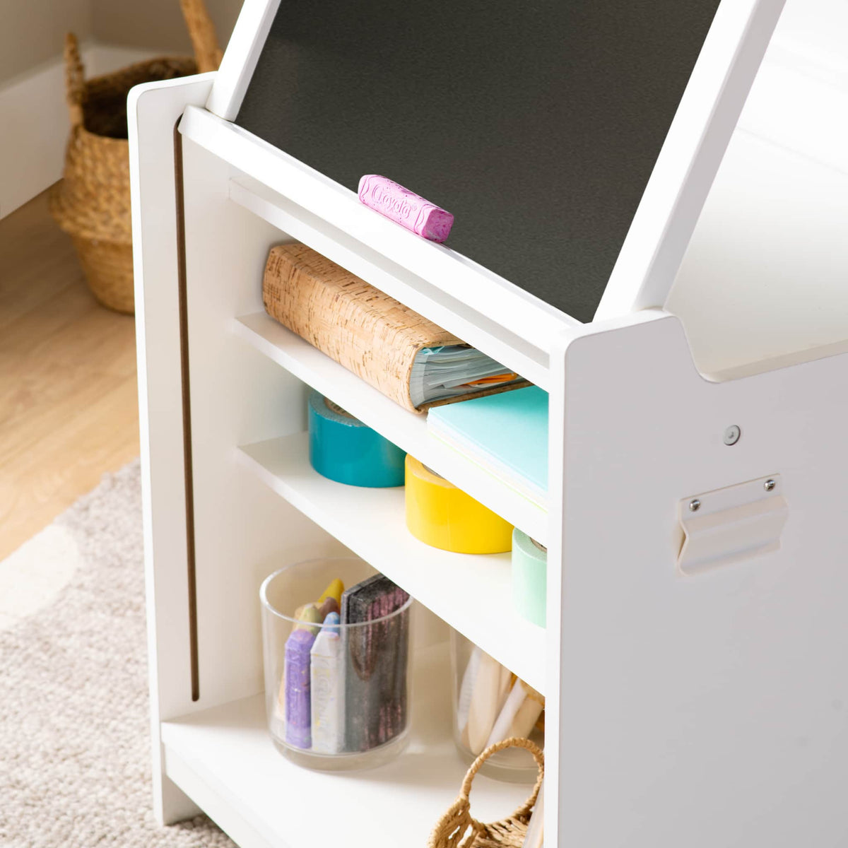 G51090 Desk to Easel Art Cart White Env 2959 | White