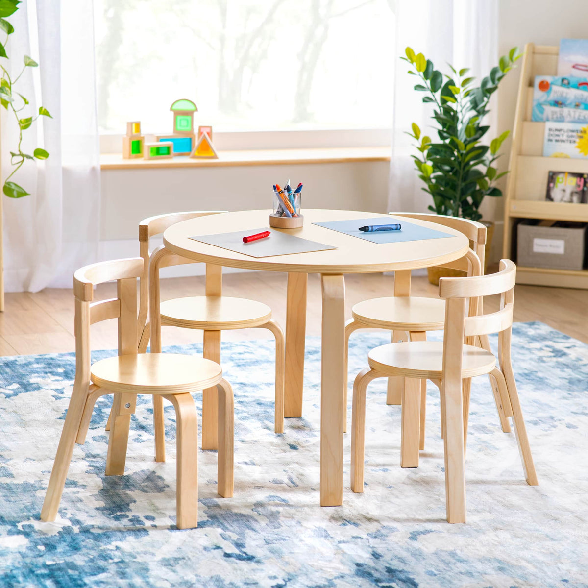 G81040 Nordic Table and 4 Chairs Natural Env 3800 Main | Natural