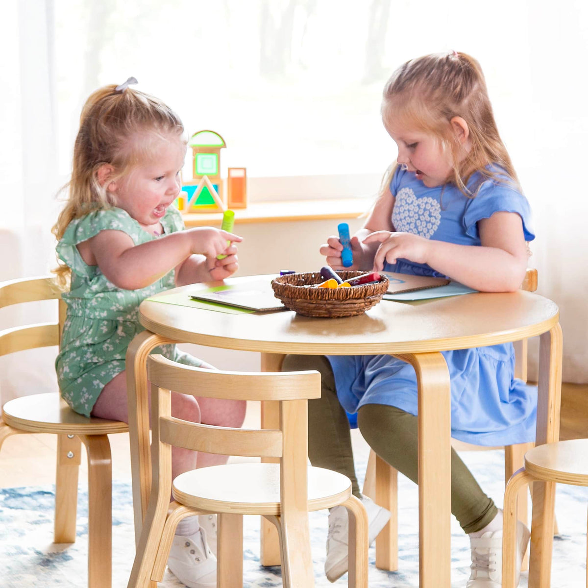 G81040 Nordic Table and 4 Chairs Natural Lifestyle 0497 | Natural