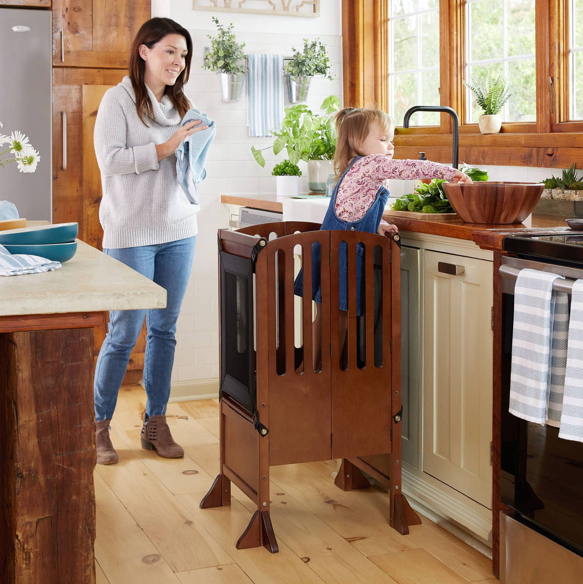 G97340 Contemporary Kitchen Helper Walnut Lifestyle 1 | Walnut