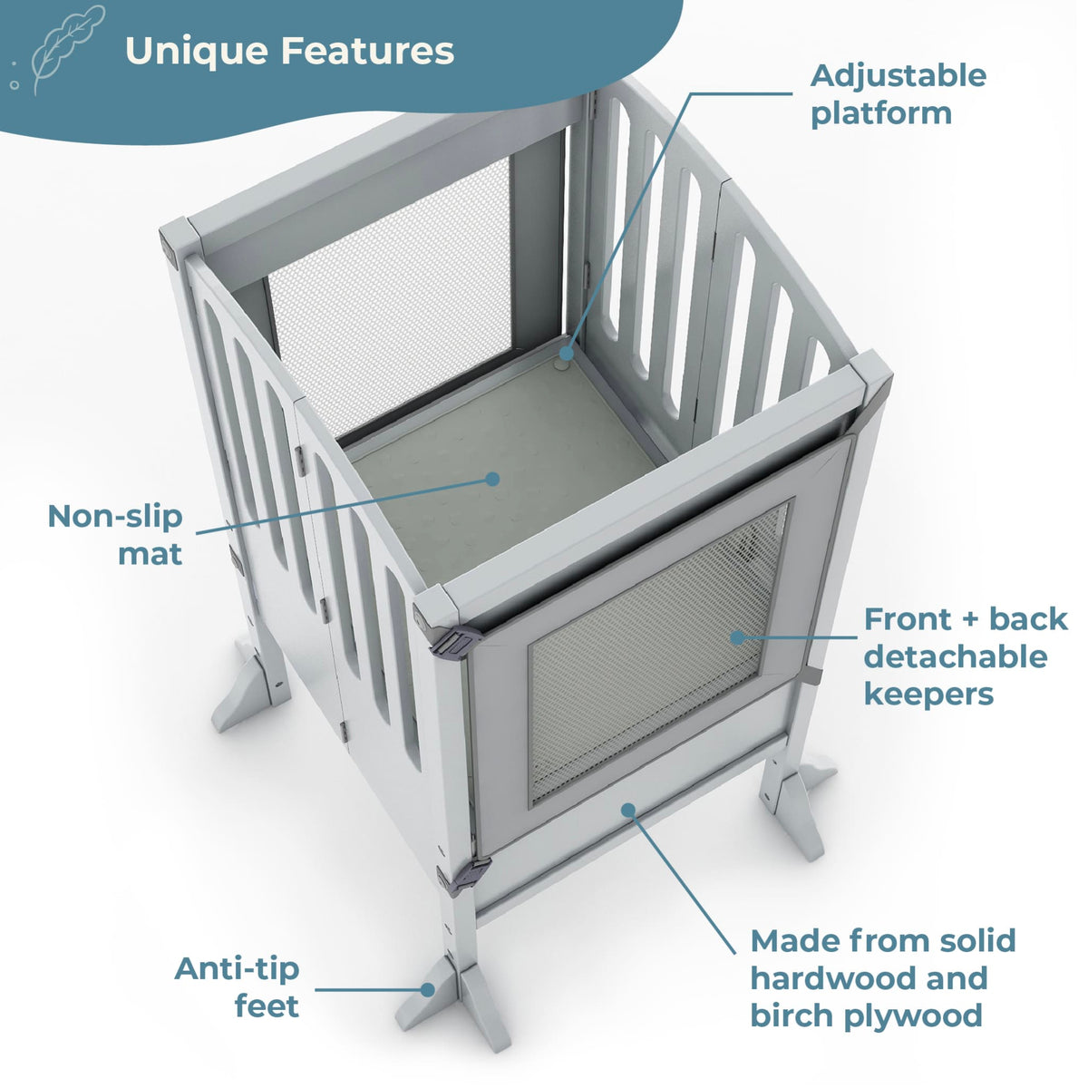 G97544 Kitchen Helper Features Contemporary Grey | Gray