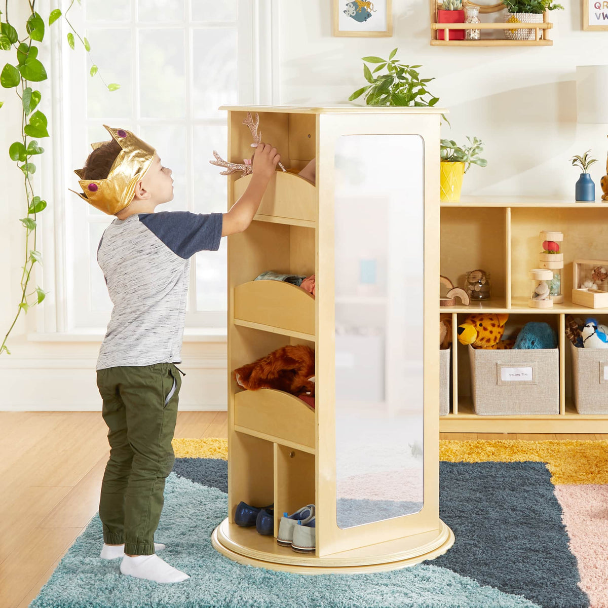 G99302 Rotating Dress Up Storage Natural Main Lifestyle | Natural