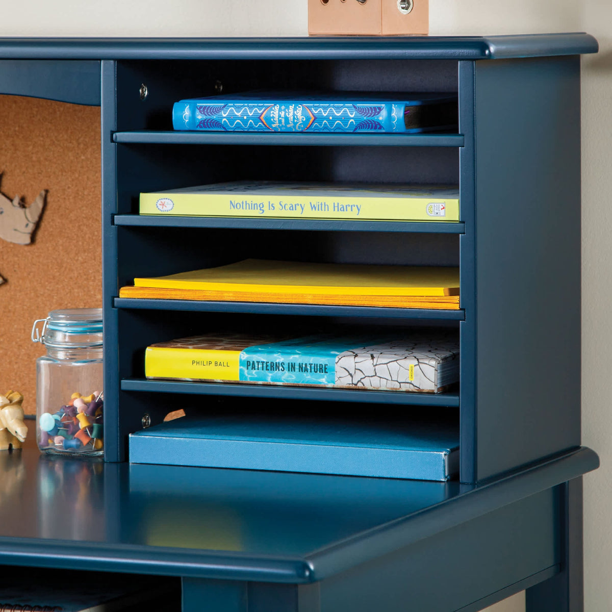 G27641 Media Desk Navy Env 6827 Detail | Navy