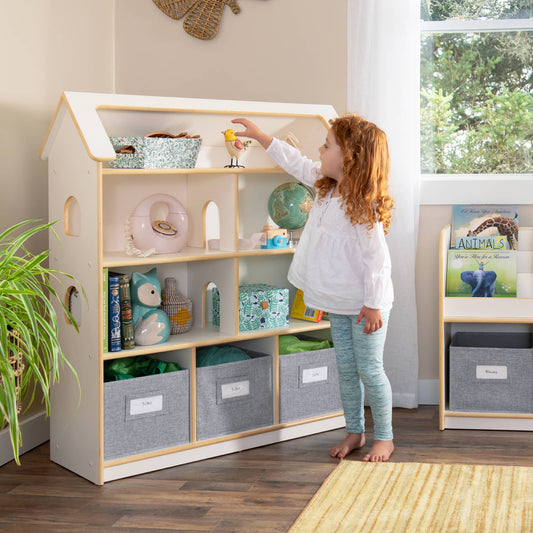 G80229 EdQ Dollhouse Bookcase White Lifestyles 0689 | White