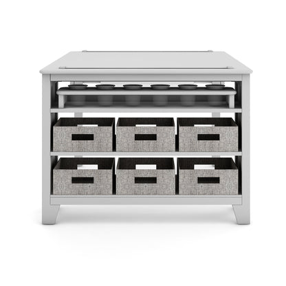 G76909 Martha Stewart Living and Learning Kids' Art Table and Stool Set Gray Side 1 | Gray