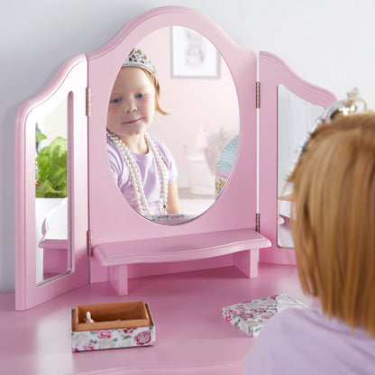 G87403 Vanity and Stool Pink Lifestyle 3 | Pink