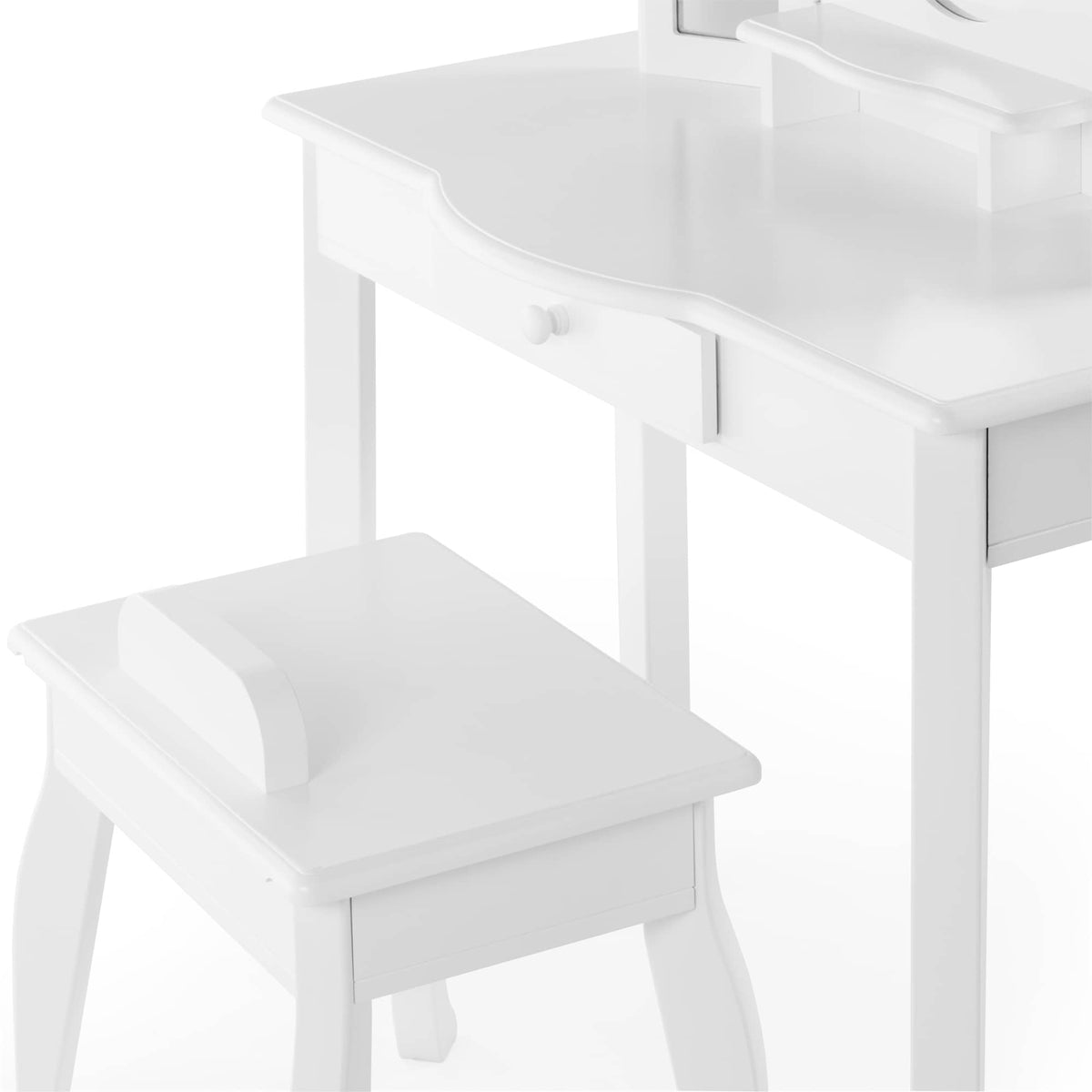 G85710 Classic White Vanity and Stool Detail | White